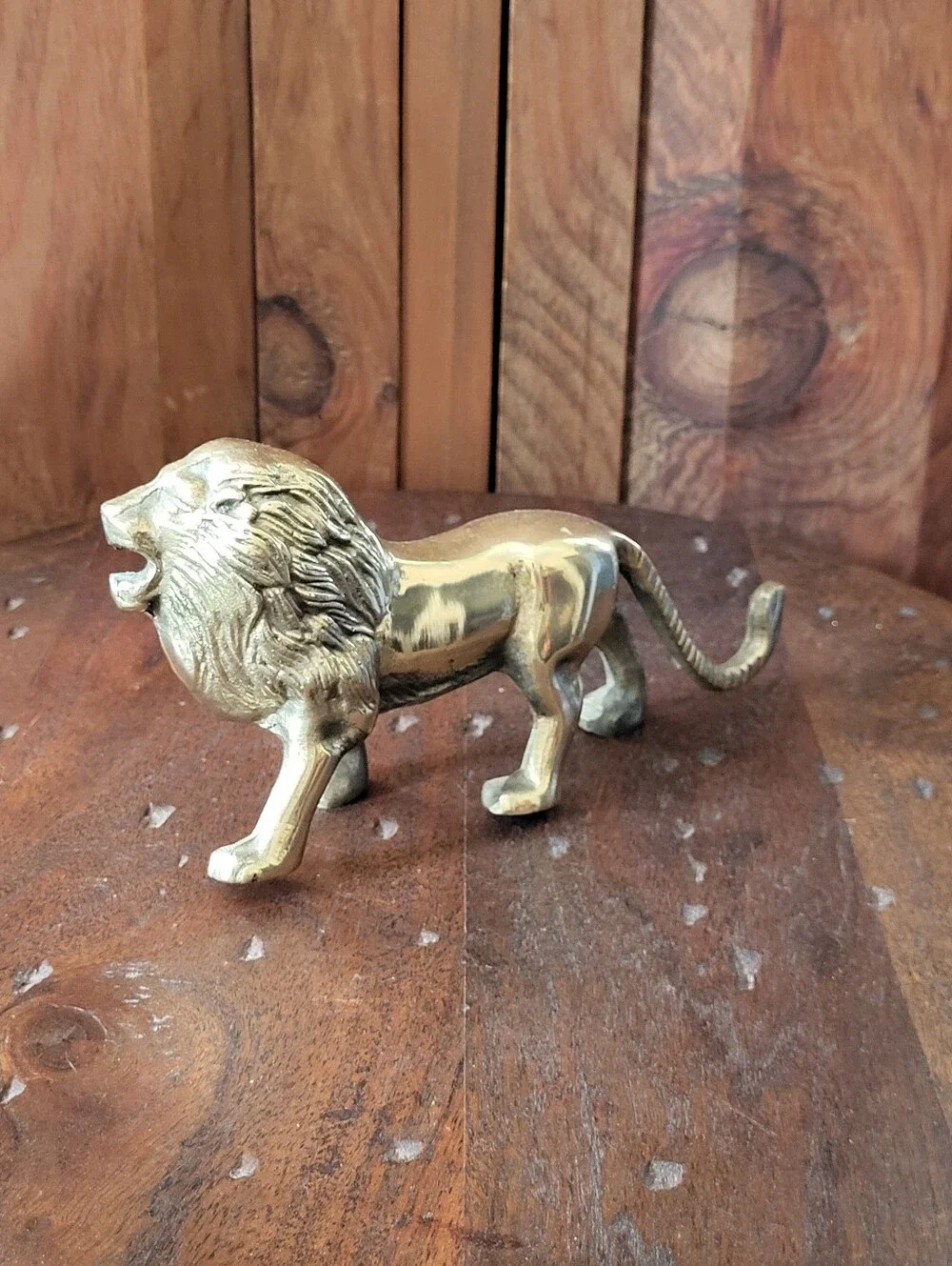 Brass Lion Figurine